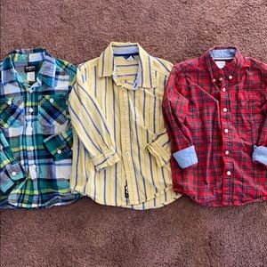 Boys size 5 long sleeve button down  bundle